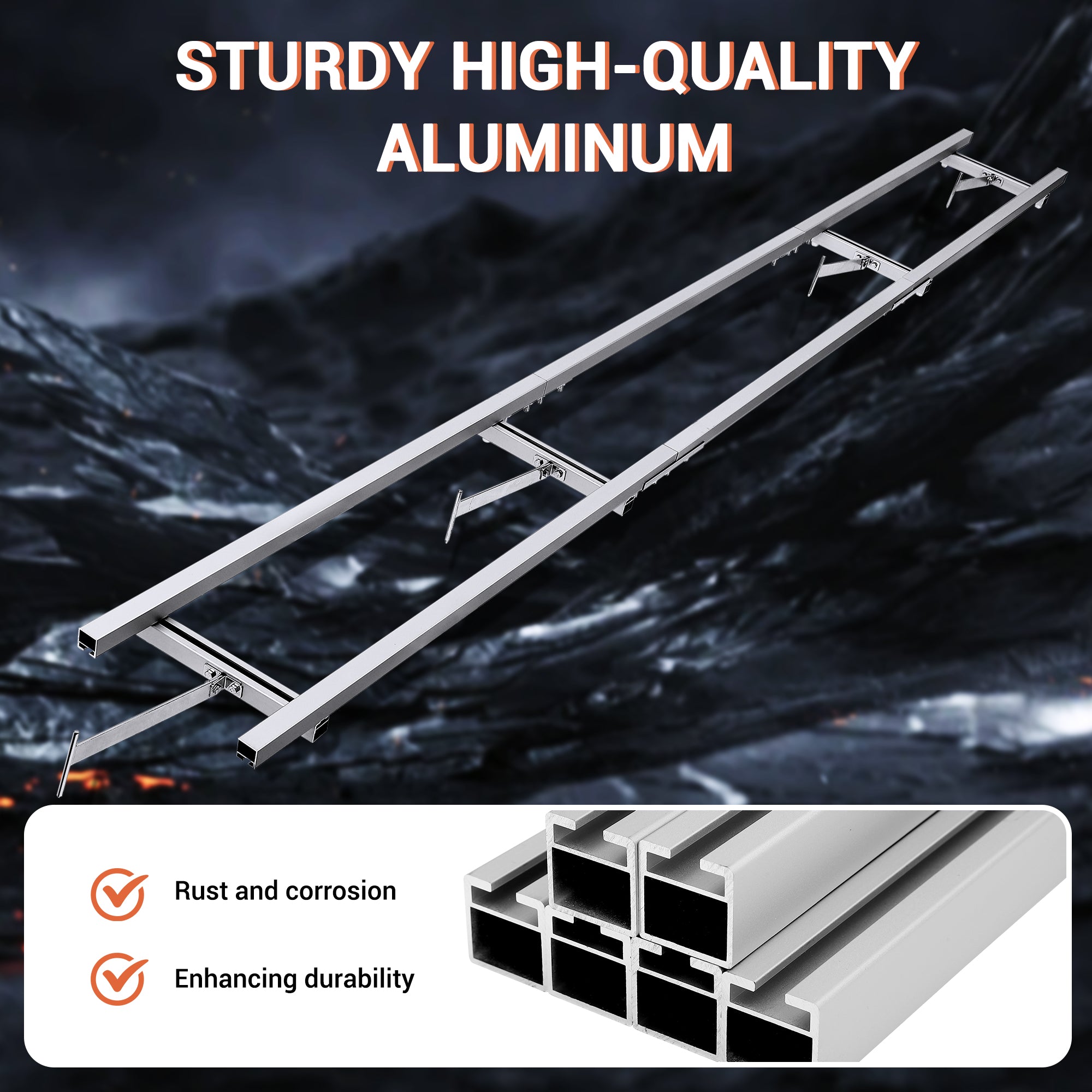 Garvee Rail Mill Guide System with 4 Tree Felling Wedges, 12 Ft Aluminum Adjustable Saw Milling Rails System Work with Chainsaw Mill for Builders and Woodworkers
