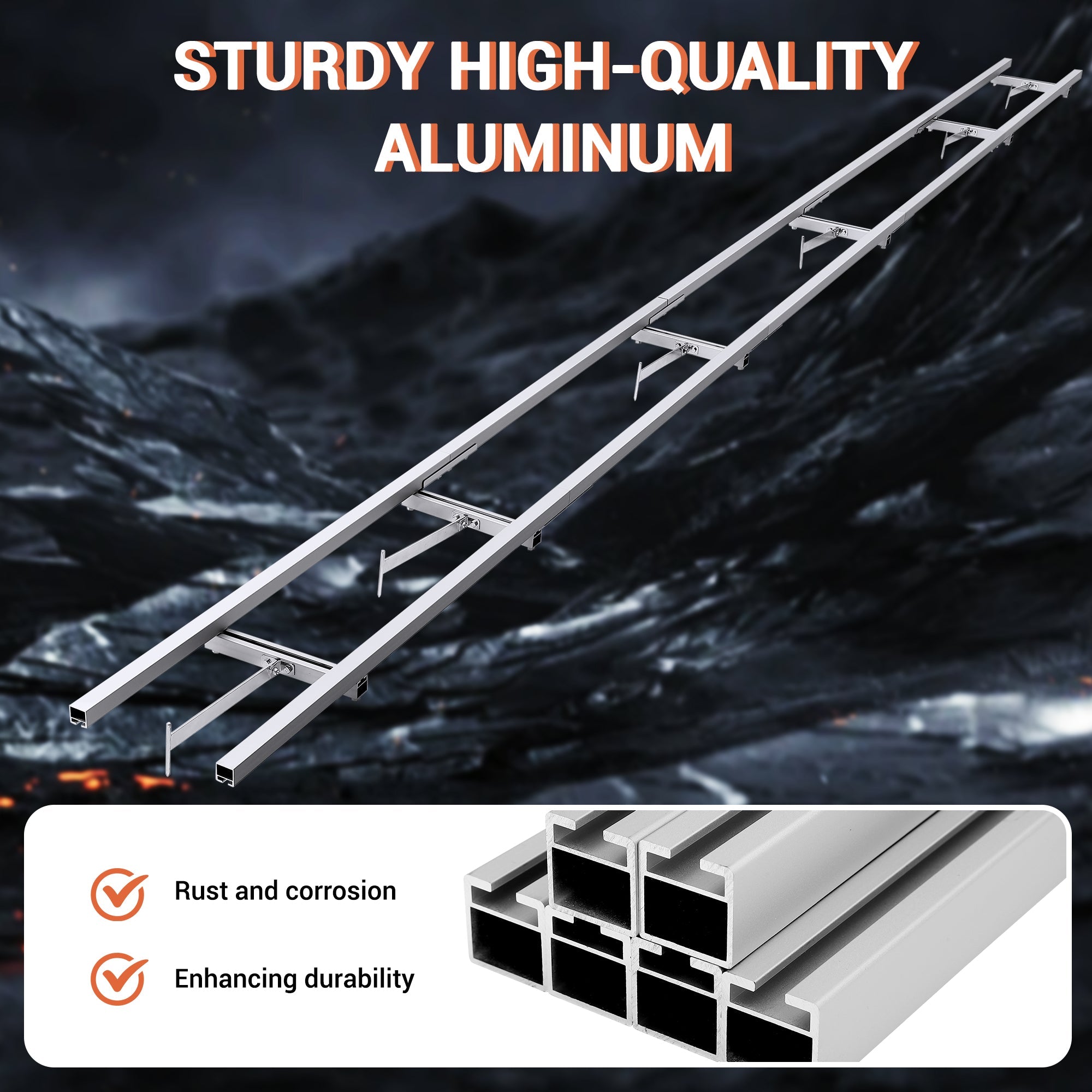 Garvee Rail Mill Guide System with 2 Tree Felling Wedges, 15 Ft Aluminum Adjustable Saw Milling Rails System Work with Chainsaw Mill for Builders and Woodworkers
