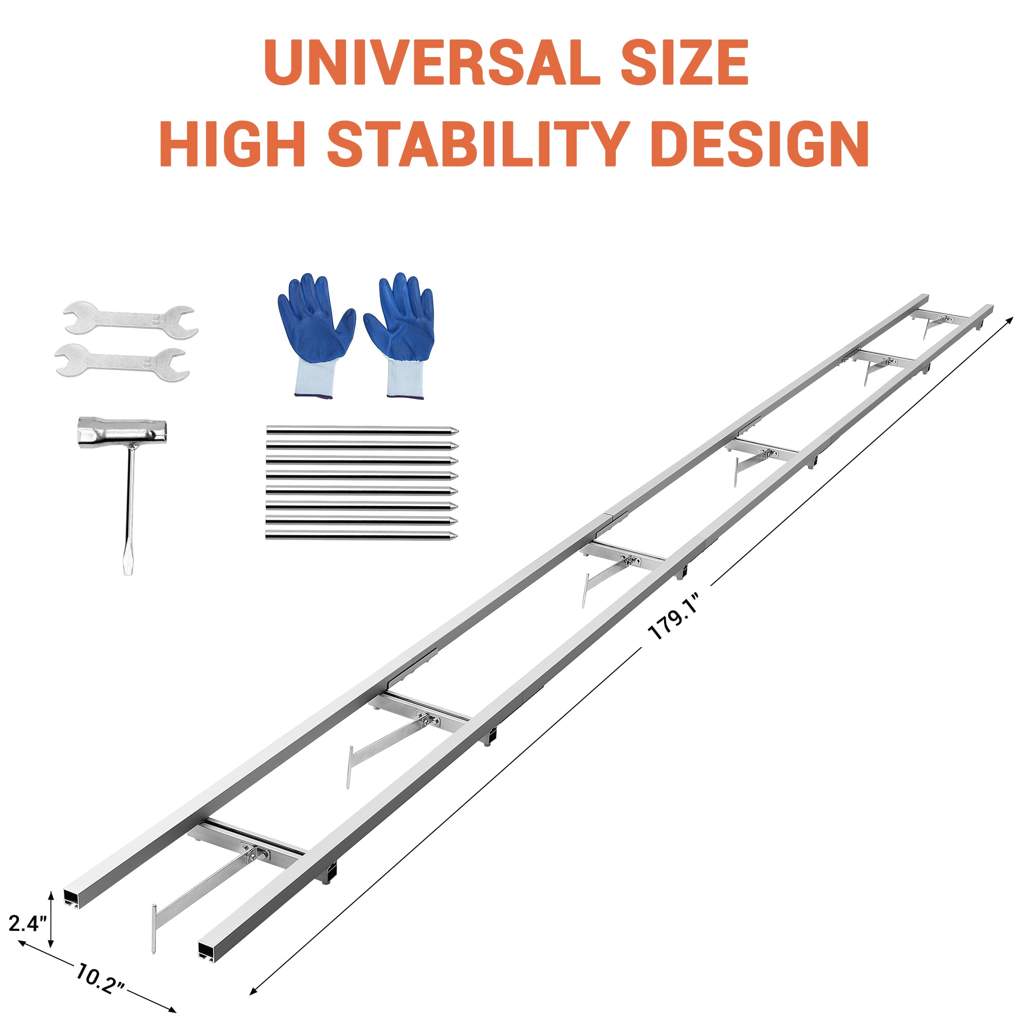 Garvee Rail Mill Guide System with 2 Tree Felling Wedges, 15 Ft Aluminum Adjustable Saw Milling Rails System Work with Chainsaw Mill for Builders and Woodworkers