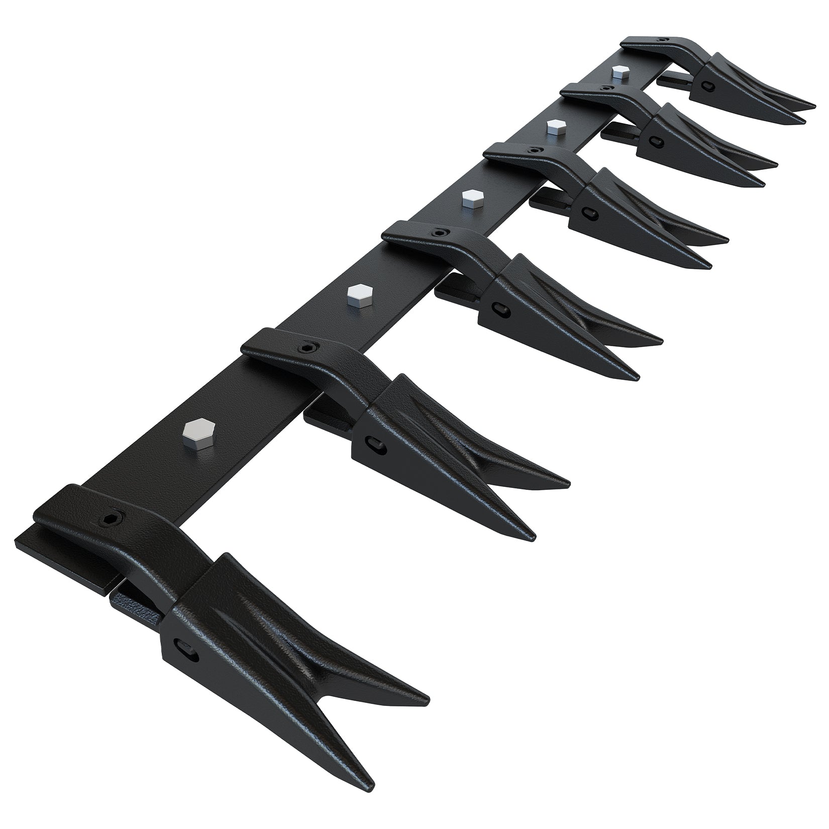 Garvee 49" Heavy-Duty Steel Bucket Tooth Bar – 4560-LB Load Capacity, Effortless Installation for Sub-Compact Tractors with ≤1/2" Cutting Edges Black