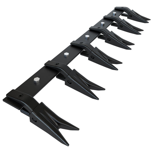 Garvee 46" Heavy-Duty Steel Bucket Tooth Bar – 4560-LB Load Capacity, Effortless Installation for Sub-Compact Tractors with ≤1/2" Cutting Edges Black