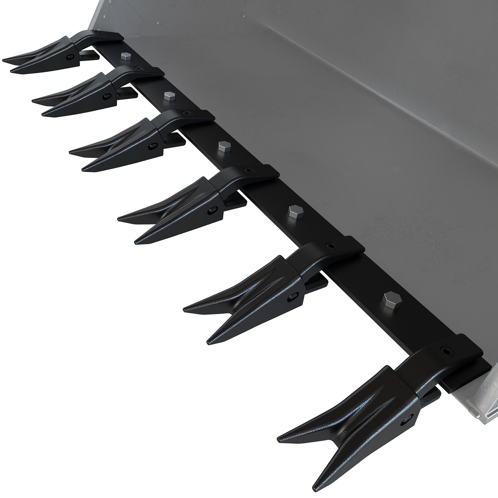 Garvee 46" Heavy-Duty Steel Bucket Tooth Bar – 4560-LB Load Capacity, Effortless Installation for Sub-Compact Tractors with ≤1/2" Cutting Edges Black