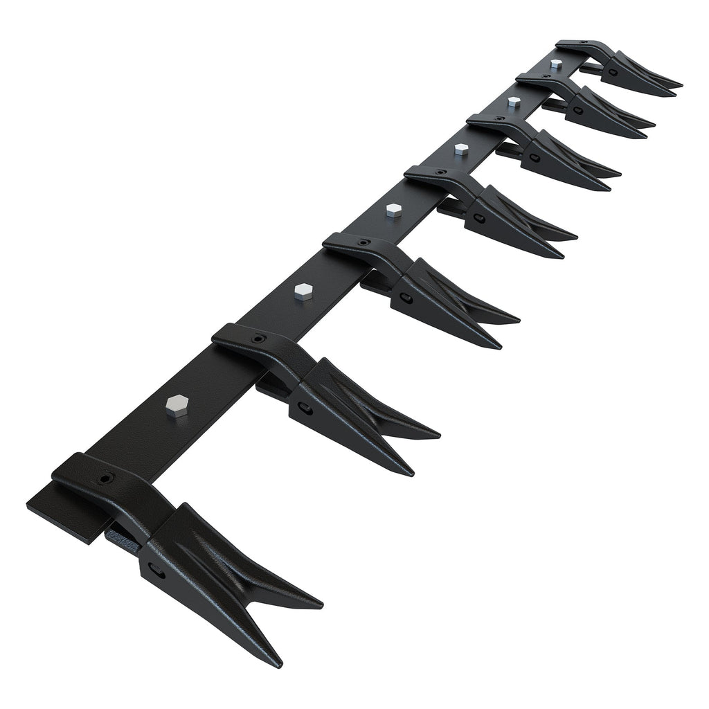 Garvee 53" Heavy-Duty Steel Bucket Tooth Bar – 4560-LB Load Capacity, Effortless Installation for Sub-Compact Tractors with ≤1/2" Cutting Edges Black