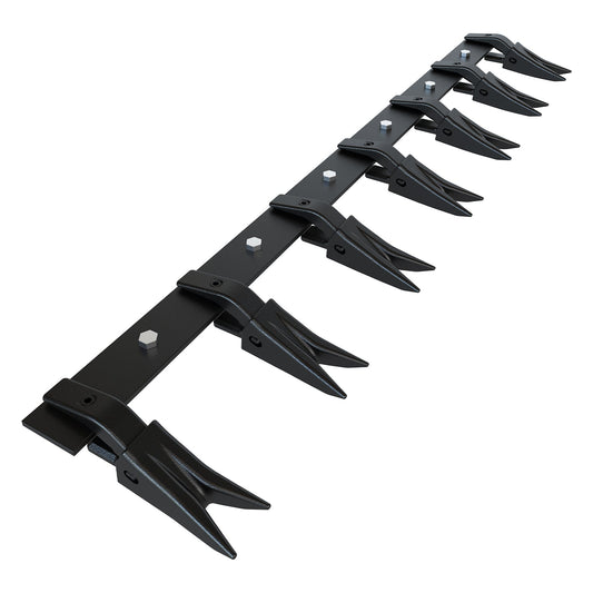 Garvee 57" Heavy-Duty Steel Bucket Tooth Bar – 4560-LB Load Capacity, Effortless Installation for Sub-Compact Tractors with ≤1/2" Cutting Edges Black
