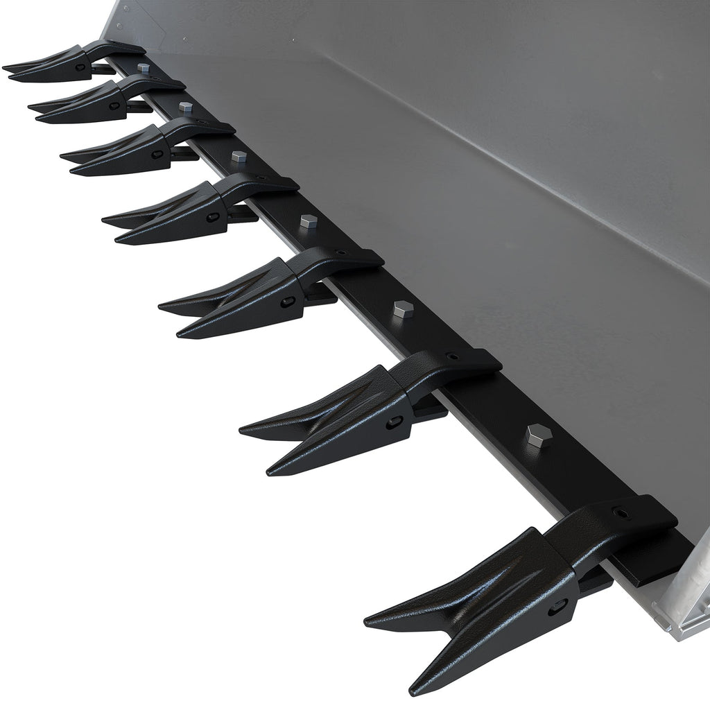 Garvee 61" Heavy-Duty Steel Bucket Tooth Bar – 4560-LB Load-Bearing, Effortless Installation for Sub-Compact Tractors with ≤1/2" Cutting Edges Black