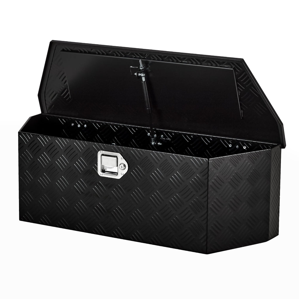 Garvee Aluminum Trailer Tongue Box, 36"x12"x12" Heavy Duty Storage With Lock and Keys, Utility Truck Tool Box Storage Organizer, Tool Chest for Pickup Truck Bed, RV, Garage
