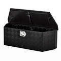 Garvee Aluminum Trailer Tongue Box, 36"x12"x12" Heavy Duty Storage With Lock and Keys, Utility Truck Tool Box Storage Organizer, Tool Chest for Pickup Truck Bed, RV, Garage