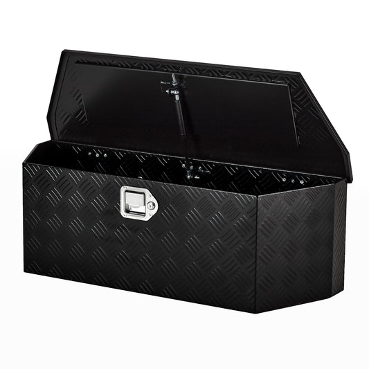 Garvee Aluminum Trailer Tongue Box, 36"x12"x12" Heavy Duty Storage With Lock and Keys, Utility Truck Tool Box Storage Organizer, Tool Chest for Pickup Truck Bed, RV, Garage
