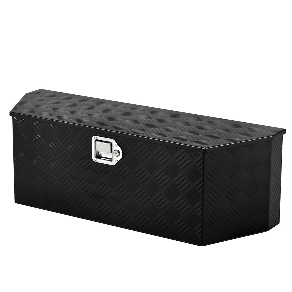 Garvee Aluminum Trailer Tongue Box, 36"x12"x12" Heavy Duty Storage With Lock and Keys, Utility Truck Tool Box Storage Organizer, Tool Chest for Pickup Truck Bed, RV, Garage