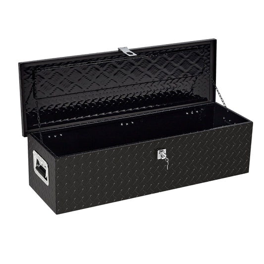 Garvee Aluminum Truck Tool Box – 39" Lockable Under Seat Storage Organizer, Heavy-Duty & Weatherproof Car Toolbox for Pickup, SUV, Van – Rust-Proof Design with Side Handle