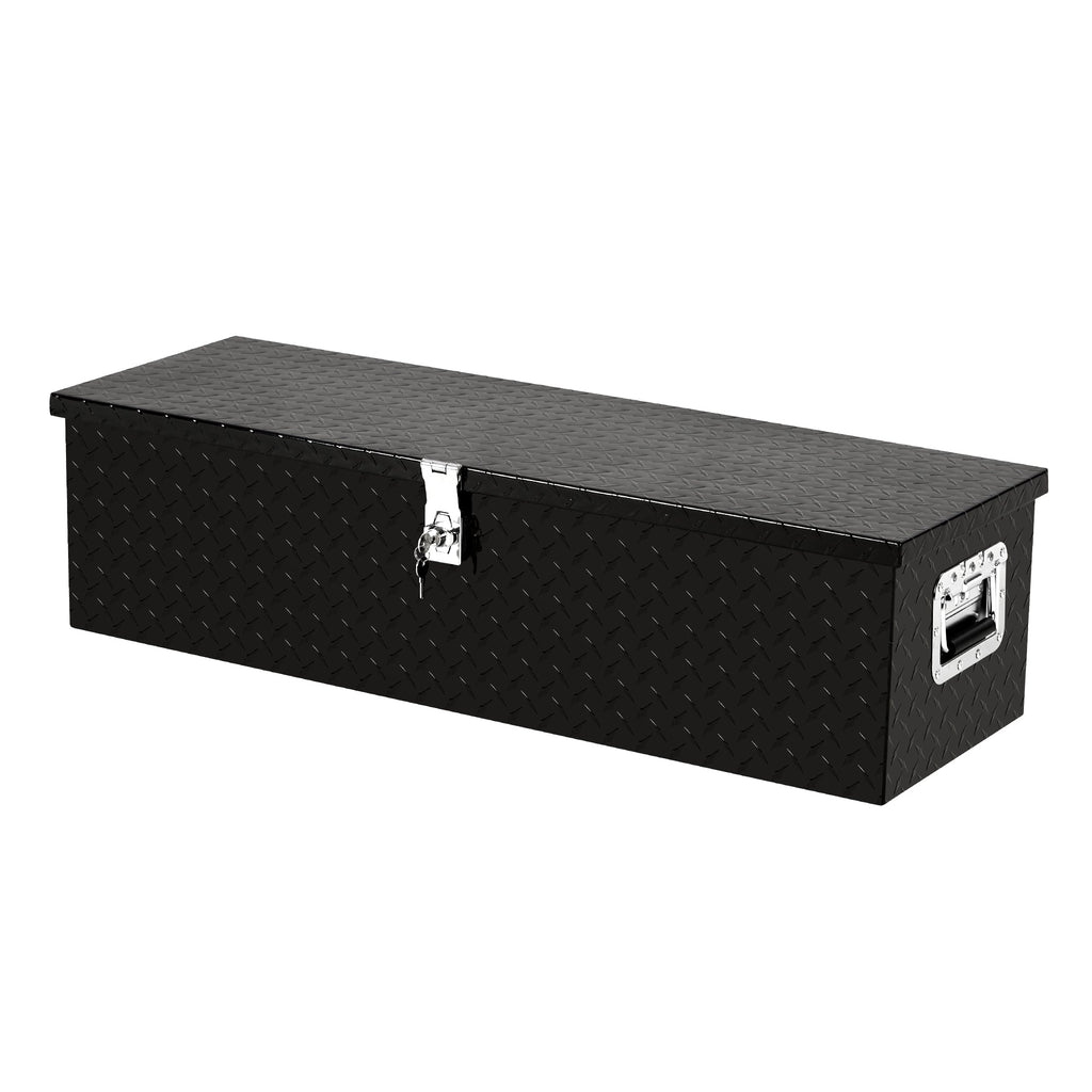 Garvee Aluminum Truck Tool Box – 39" Lockable Under Seat Storage Organizer, Heavy-Duty & Weatherproof Car Toolbox for Pickup, SUV, Van – Rust-Proof Design with Side Handle