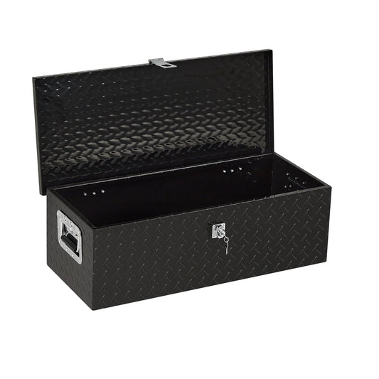 Garvee Aluminum Truck Tool Box – 30" Lockable Under Seat Storage Organizer, Heavy-Duty & Weatherproof Car Toolbox for Pickup, SUV, Van – Rust-Proof Design with Side Handle