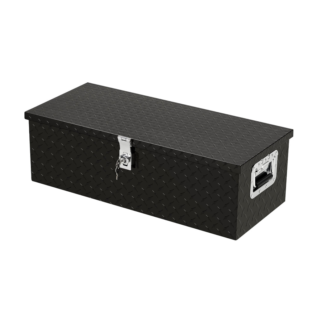 Garvee Aluminum Truck Tool Box – 30" Lockable Under Seat Storage Organizer, Heavy-Duty & Weatherproof Car Toolbox for Pickup, SUV, Van – Rust-Proof Design with Side Handle