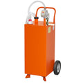 Garvee 35 Gallon Fuel Caddy,Fuel Storage Tank with Manual Transfer Pump,Gasoline Diesel Fuel Container for Cars, Lawn Mowers, ATVs, Boats, More, Orange