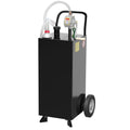Garvee 35 Gallon Fuel Caddy, Fuel Storage Tank with Manual Transfer Pump, Gasoline Diesel Fuel Container for Cars, Lawn Mowers, ATVs, Boats, More, Black