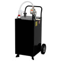 Garvee 45 Gallon Fuel Caddy, Portable Gas Caddy, Transfer Fluid Diesel Gasoline Storage Tank Container with Fuel Transfer Rotary Hand Pump/Wheels for Boat ATV Car Motorcycle, Black