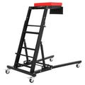 Garvee Foldable Topside Automotive Creeper, 45.7"-66.3" Adjustable Height 400lbs Capacity Engine Creeper with Padded Deck & Locking Swivel Casters for Garage Workshop Repair Maintenance, H-Base