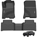 Garvee Floor Mats Compatible with Colorado Crew Cab 2023-2025 Accessories, All-Weather Protection Custom Fit Floor Liners, Odorless TPE 1st/2nd Row Floor Mat, Black