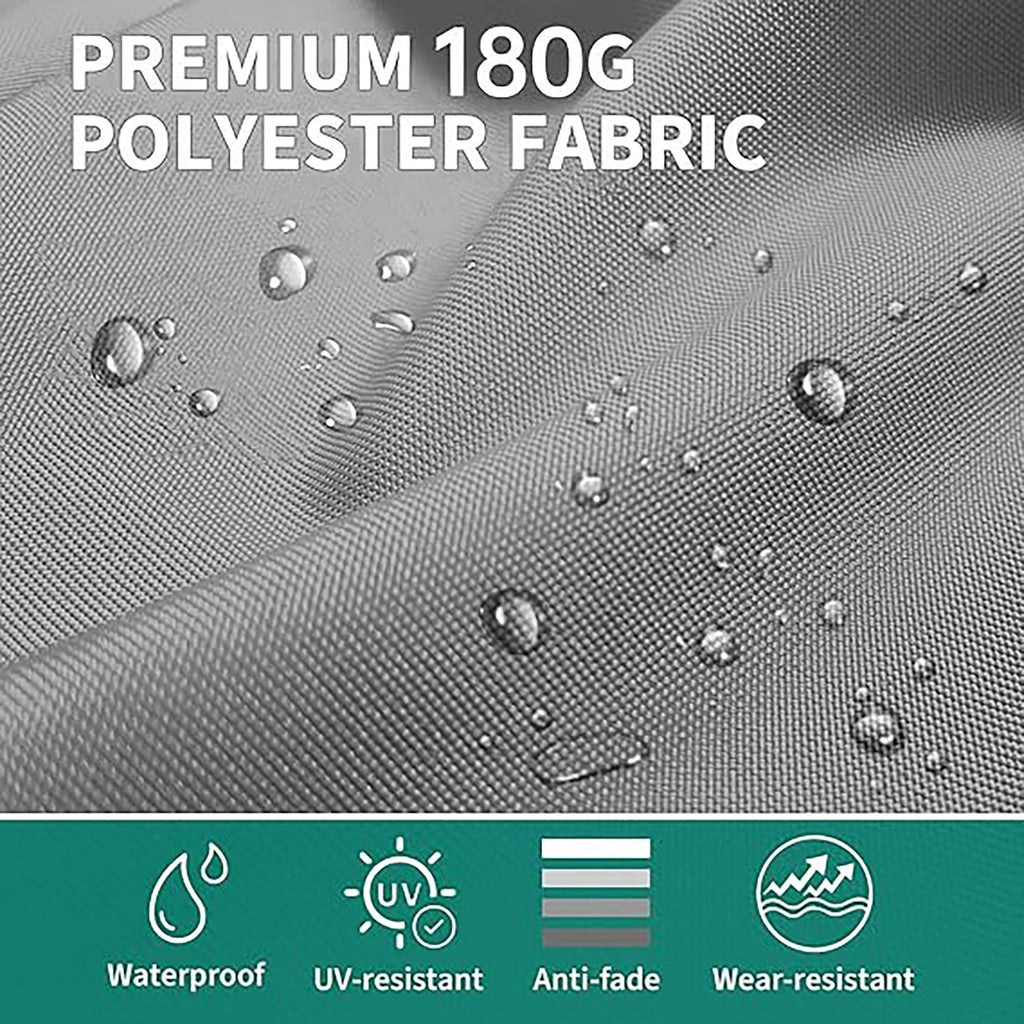 Garvee 15' Large Patio Umbrella with Base, Outdoor Double-Sided Rectangle Market Umbrella Outside Umbrellas for Poolside Lawn Backyard, Grey