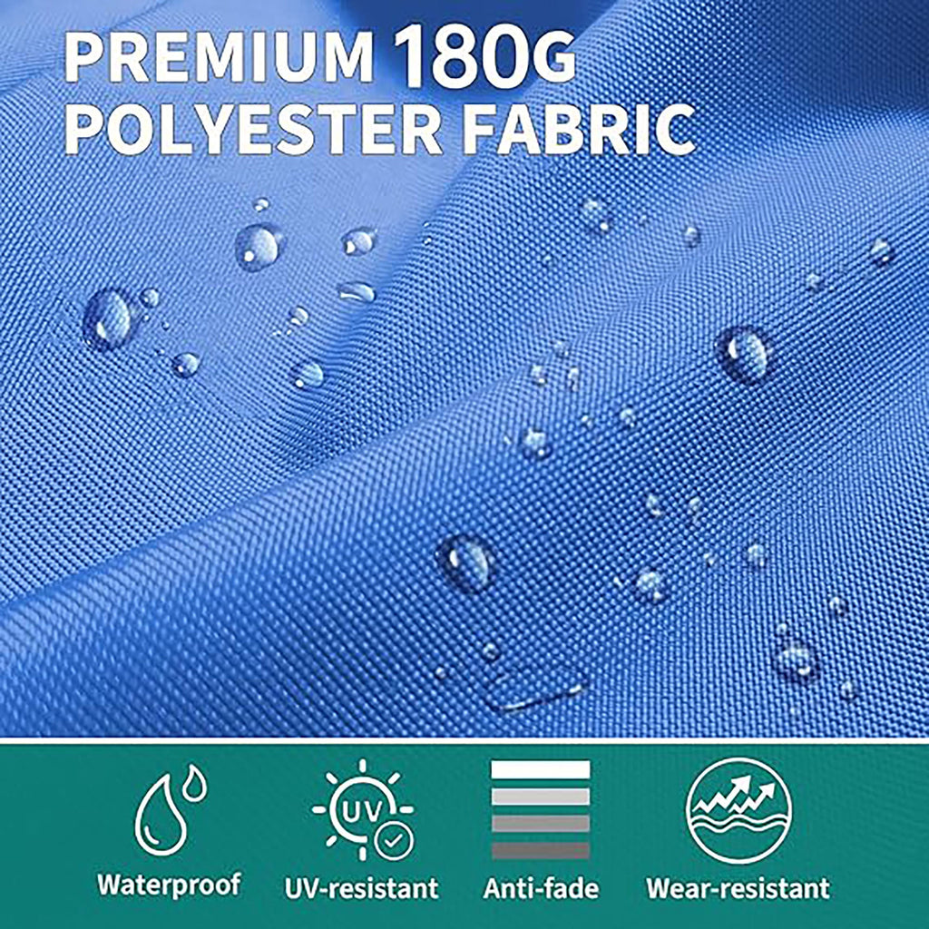 Garvee 15' Large Patio Umbrella with Base, Outdoor Double-Sided Rectangle Market Umbrella Outside Umbrellas for Poolside Lawn Backyard, Navy Blue