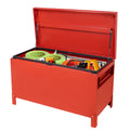Garvee Jobsite Tool Box, Jobsite Tool Chest Storage Cabinet Industrial Grade, Aluminum, Burgundy Red, 36x15 Inch