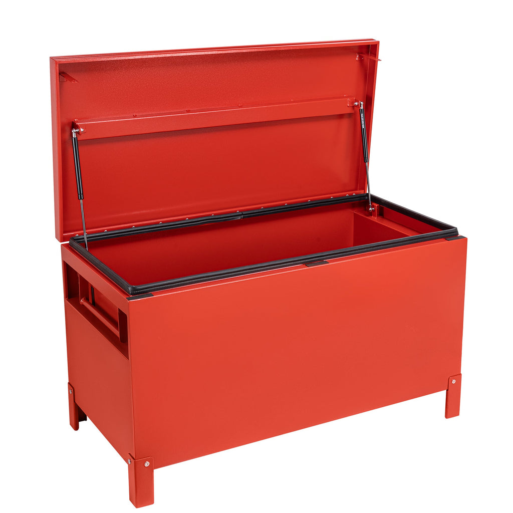 Garvee Jobsite Tool Box, Jobsite Tool Chest Storage Cabinet Industrial Grade, Aluminum, Burgundy Red, 48x24 Inch