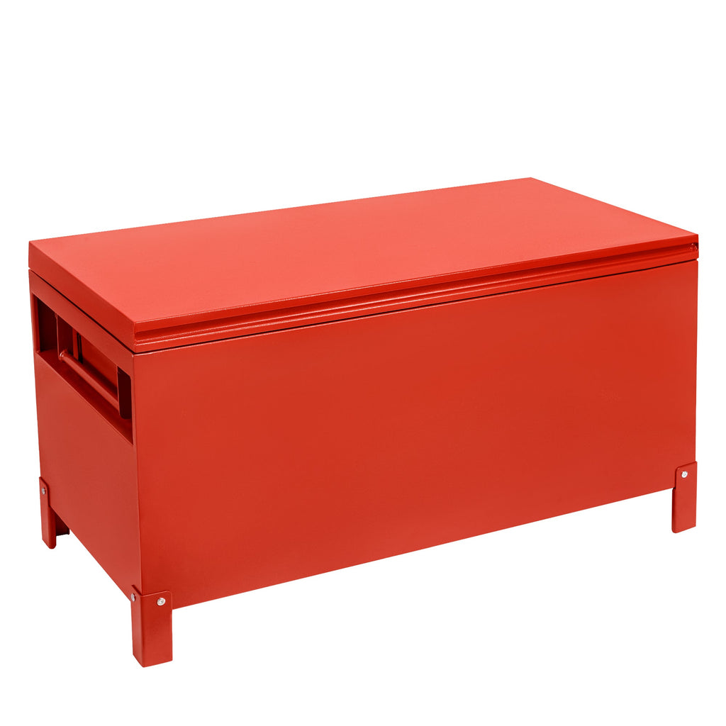 Garvee 60x24 Inch Jobsite Tool Box, Jobsite Tool Chest Storage Cabinet Industrial Grade, Aluminum, Burgundy Red,