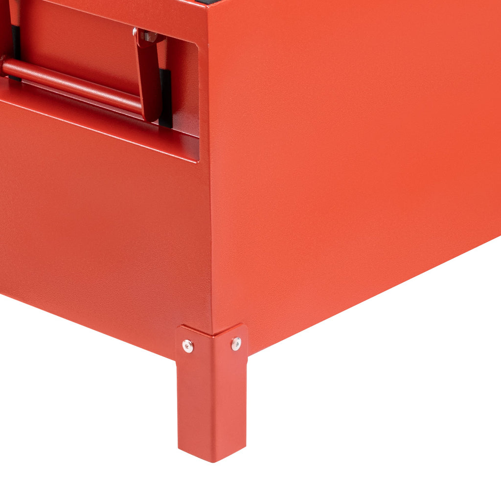 Garvee 60x24 Inch Jobsite Tool Box, Jobsite Tool Chest Storage Cabinet Industrial Grade, Aluminum, Burgundy Red,