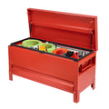 Garvee 48x20 Inch Jobsite Tool Box with Drawer, Jobsite Tool Chest Storage Cabinet Industrial Grade, Aluminum, Burgundy Red