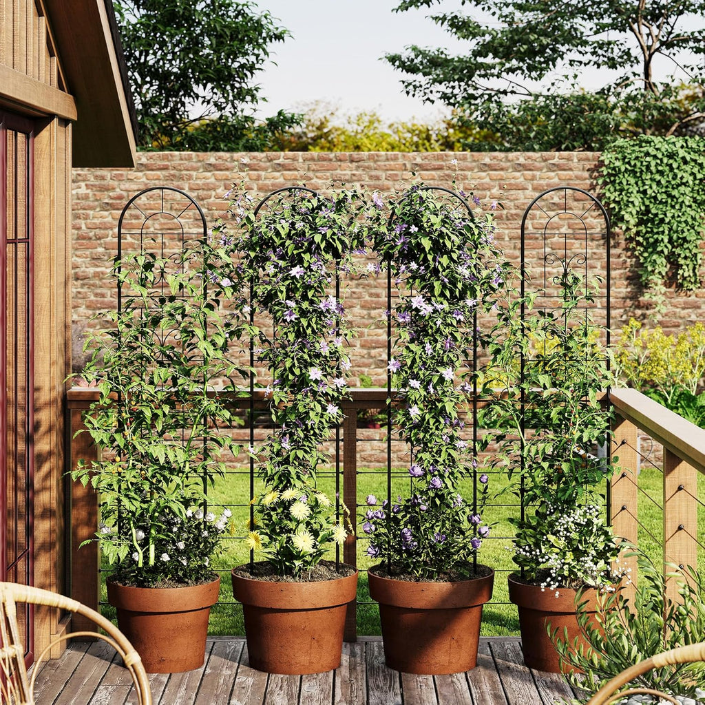 Garvee 2 Pack Panels Fence, 55'' Outdoor Rustproof Animal Barrier with Gate