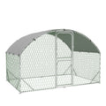 Garvee Heavy Duty Metal Chicken Coop with Run and Upgraded Dome Roof – Outdoor Walk-In Poultry Cage, Waterproof UV-Resistant Cover, Double Doors, Ideal for Chickens, Ducks, Geese, Rabbits – 9.8' W x 6.5' D x 6.5' H