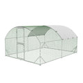 Garvee Heavy Duty Walk-In Metal Chicken Coop with Run – Outdoor Farm Hen House, Waterproof UV-Resistant Cover, Double Doors, Secure for Chickens, Ducks, Geese, Rabbits – 9.8' W x 13.1' D x 6.6' H