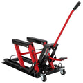 Garvee Hydraulic Motorcycle Lift Jack, 1500 lbs Capacity Steel ATV Scissor Lift with Wheels & Handle, Portable Garage & Workshop Hoist Stand