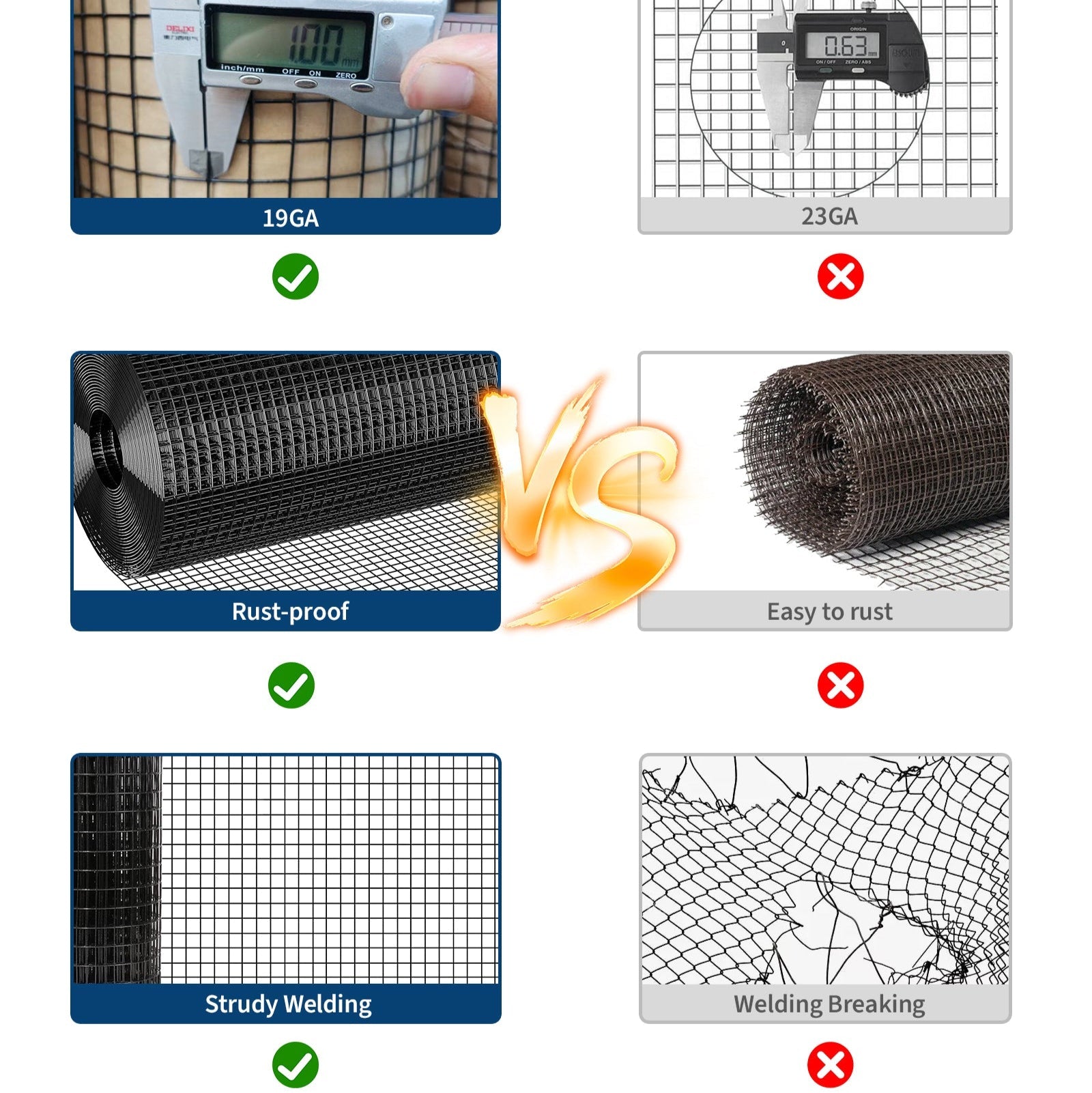 GARVEE 4'x50' Hex Wire Mesh - Galvanized Steel Fencing w/Smooth Edges for Gardens & Coops (Rust-Resistant, Small Animal Proof)