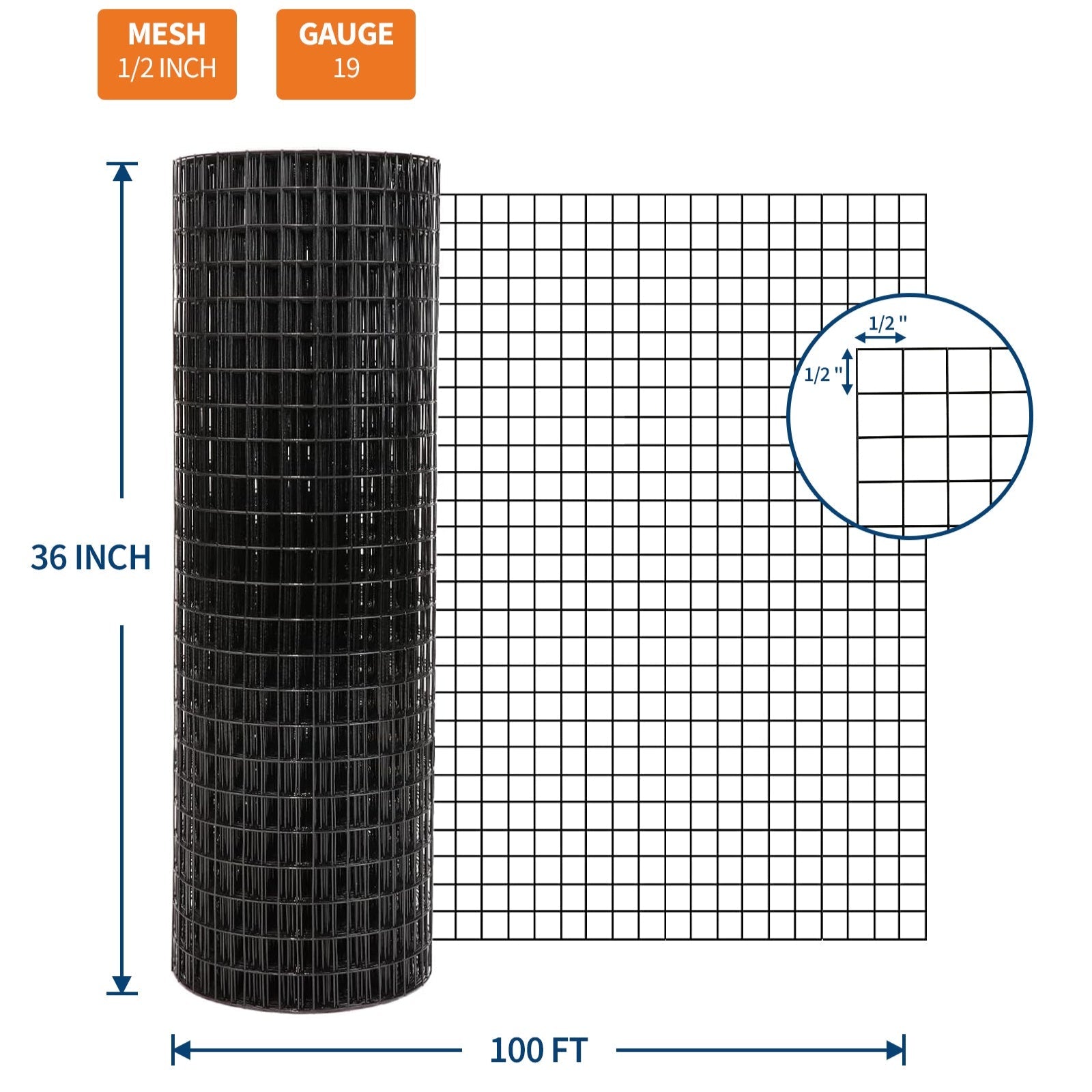 GARVEE 3'x100' Hex Mesh Fence - Galvanized Steel, Rust-Resistant w/Smooth Edges for Gardens & Coops (Small Animal Proof)