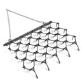 Garvee Heavy Duty Drag Harrow 5x4.5 Ft, 3/8 Inch Tines for ATV, UTVs, Lawn Tractors Leveling, Grading, Pastures, Breaking Up Soil,Black