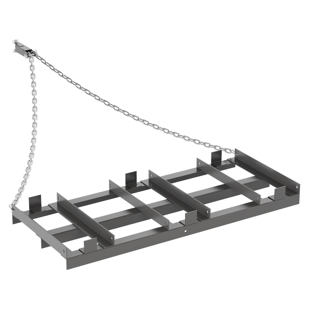Garvee 4FT Drag Harrow for ATV Tractor UTV, Heavy Duty Steel, Adjustable Width, 6FT Chain Link, Tow Behind, Yard Field Pasture