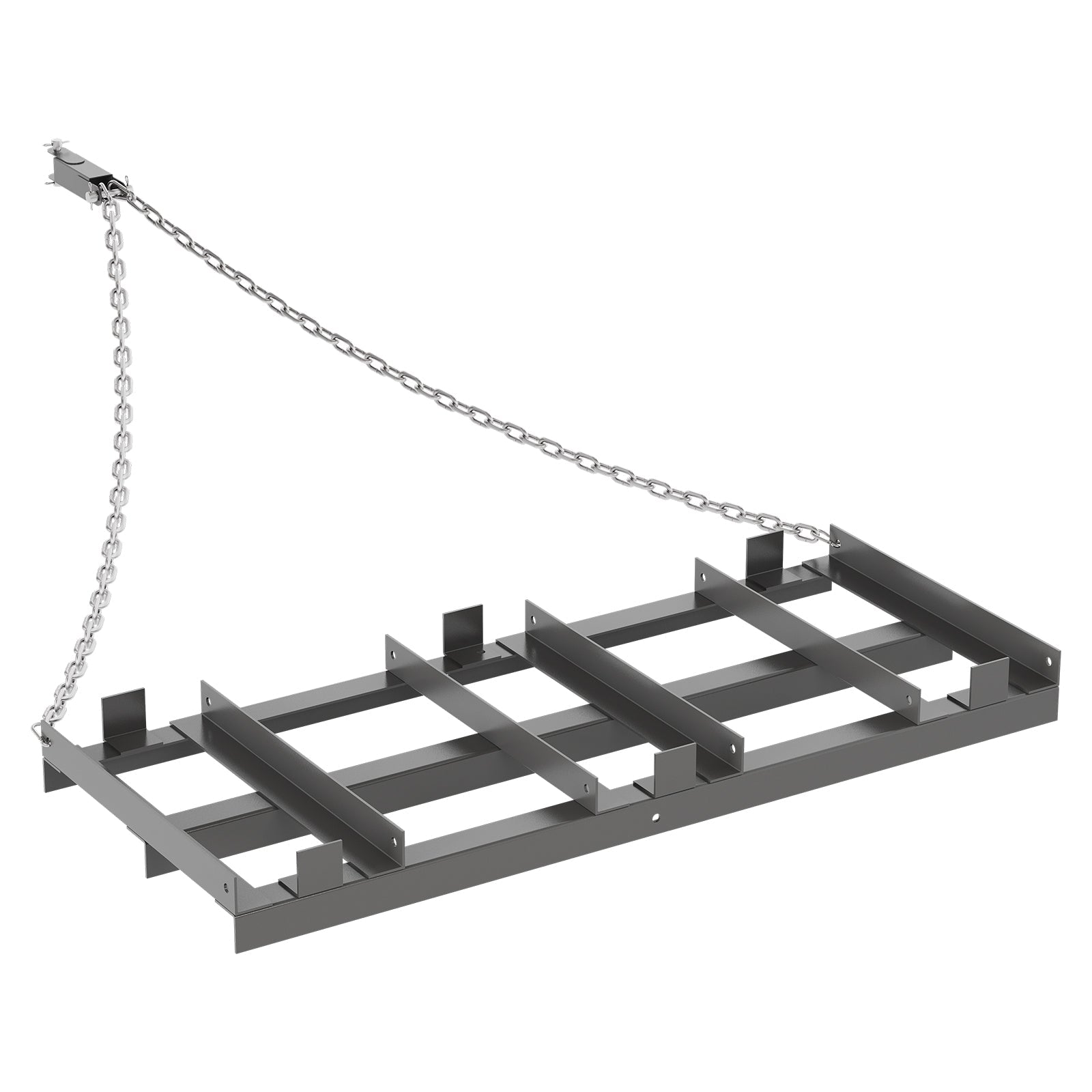 Garvee 4FT Drag Harrow for ATV Tractor UTV, Heavy Duty Steel, Adjustable Width, 6FT Chain Link, Tow Behind, Yard Field Pasture