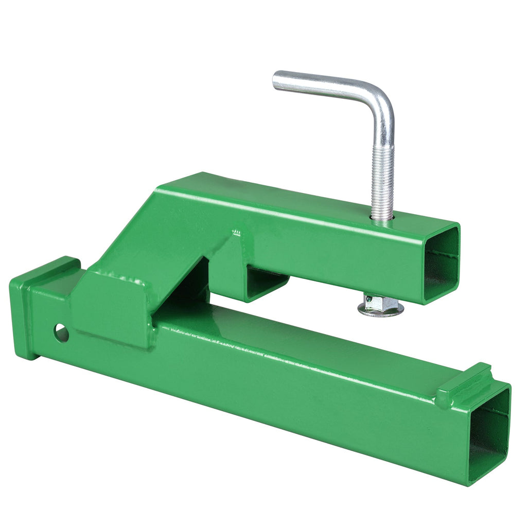 Garvee Clamp On Trailer Hitch 2" Ball Mount Receiver Adapter Bucket Trailer Hitch Compatible with Deere Tractor Bucket Forklift Heavy-Duty Steel Rust-Resistant Finish