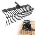 Garvee 48" Durable Pine Straw Rake Steel Spring Landscape Rake Fits 2" Receiver for Lawn Tractors or ATV/UTV，Black