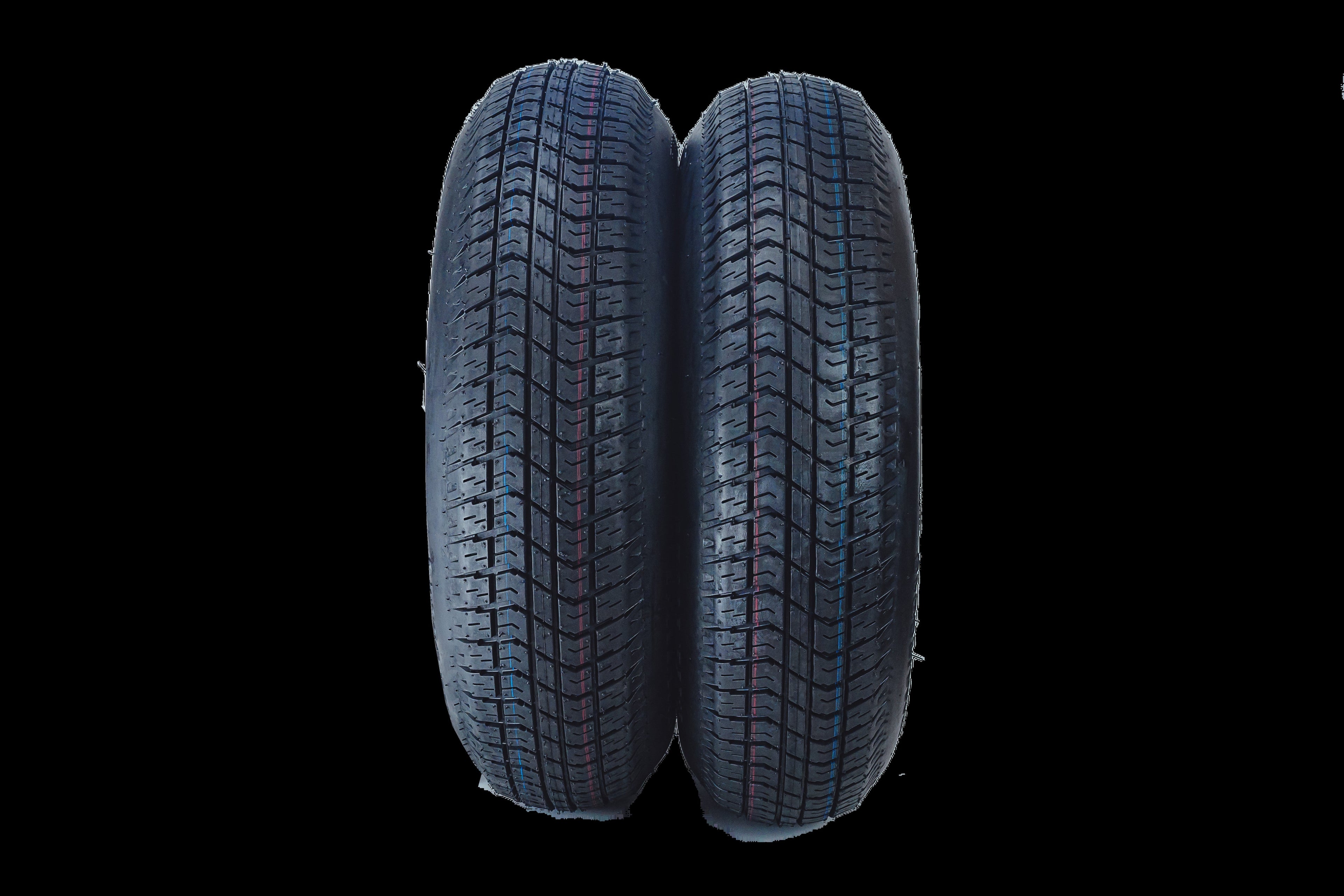 Garvee 2-Pack Trailer Tire On Rim ST205/75D15 15In Black 5 Lug 4.5" PCD Load Range C