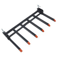 Garvee Heavy Duty Clamp On Debris Forks for 60" Tractor Bucket, 4400 LB Capacity, Quick Attach 6 Tines Pallet Forks, Rust Resistant for Farm, Warehouse, Black
