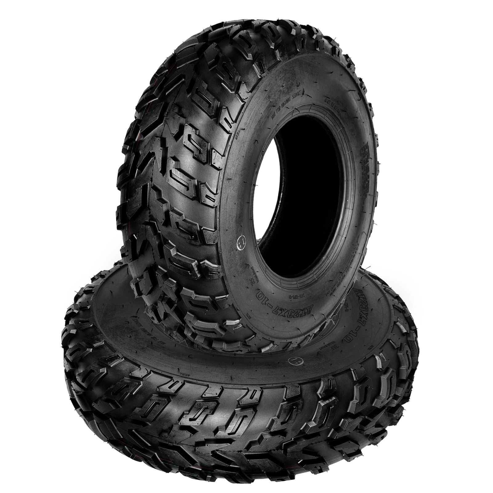Garvee ATV Tires 2 Pack 23x7-10 Tubeless All Terrain Tires for Trail Desert Mud Dirt Street Sand 6PR Black