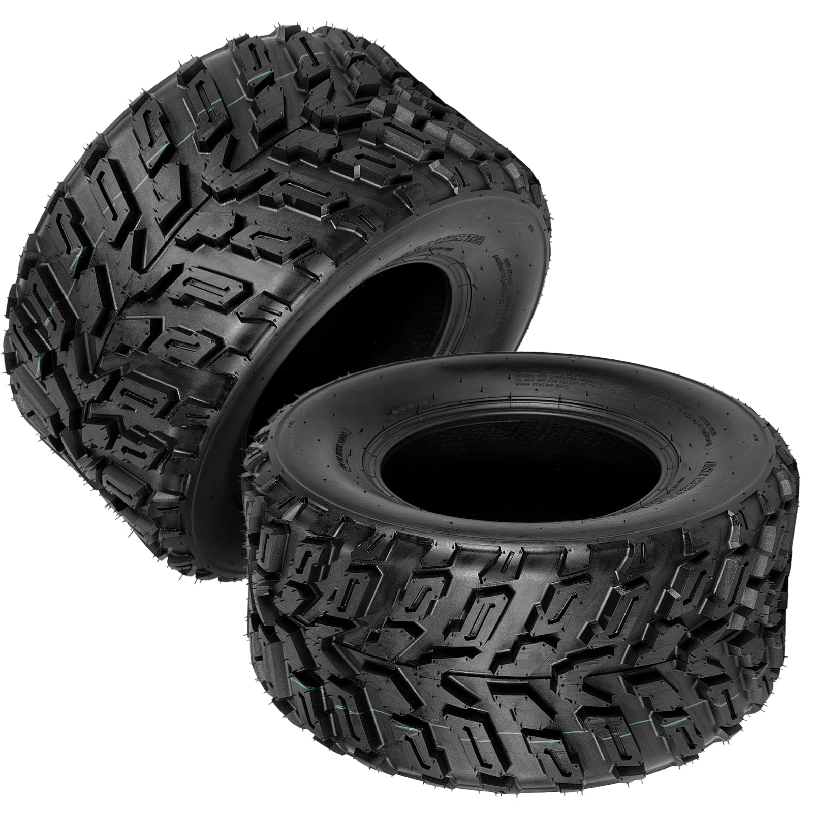 Garvee ATV Tires 2 Pack 22x11-10 Tubeless All Terrain Tires for Trail Desert Mud Dirt Sand 6PR Black