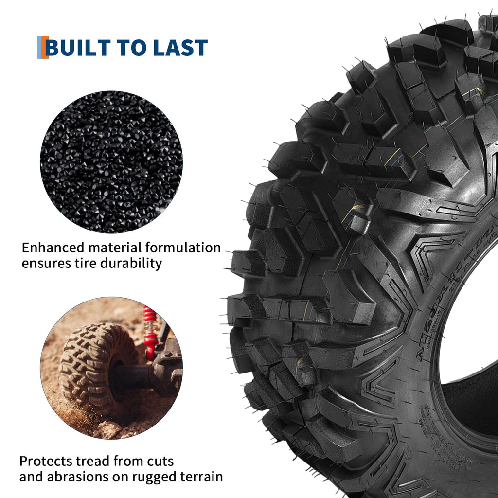 Garvee ATV Tires 2 Pack 29x11-14 All Terrain UTV Tires Tubeless 6PR for Trail Desert Mud Dirt Sand Black