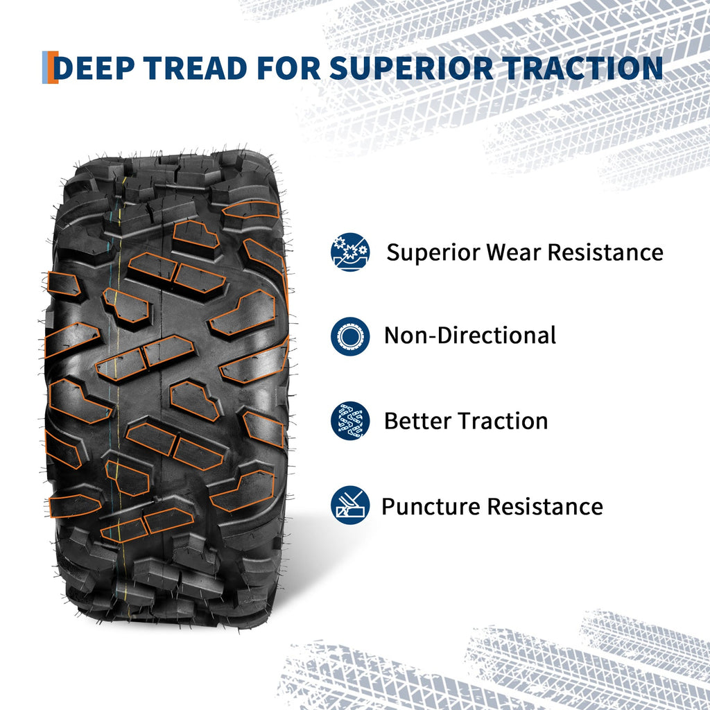 Garvee ATV Tires 2 Pack 29x11-14 All Terrain UTV Tires Tubeless 6PR for Trail Desert Mud Dirt Sand Black