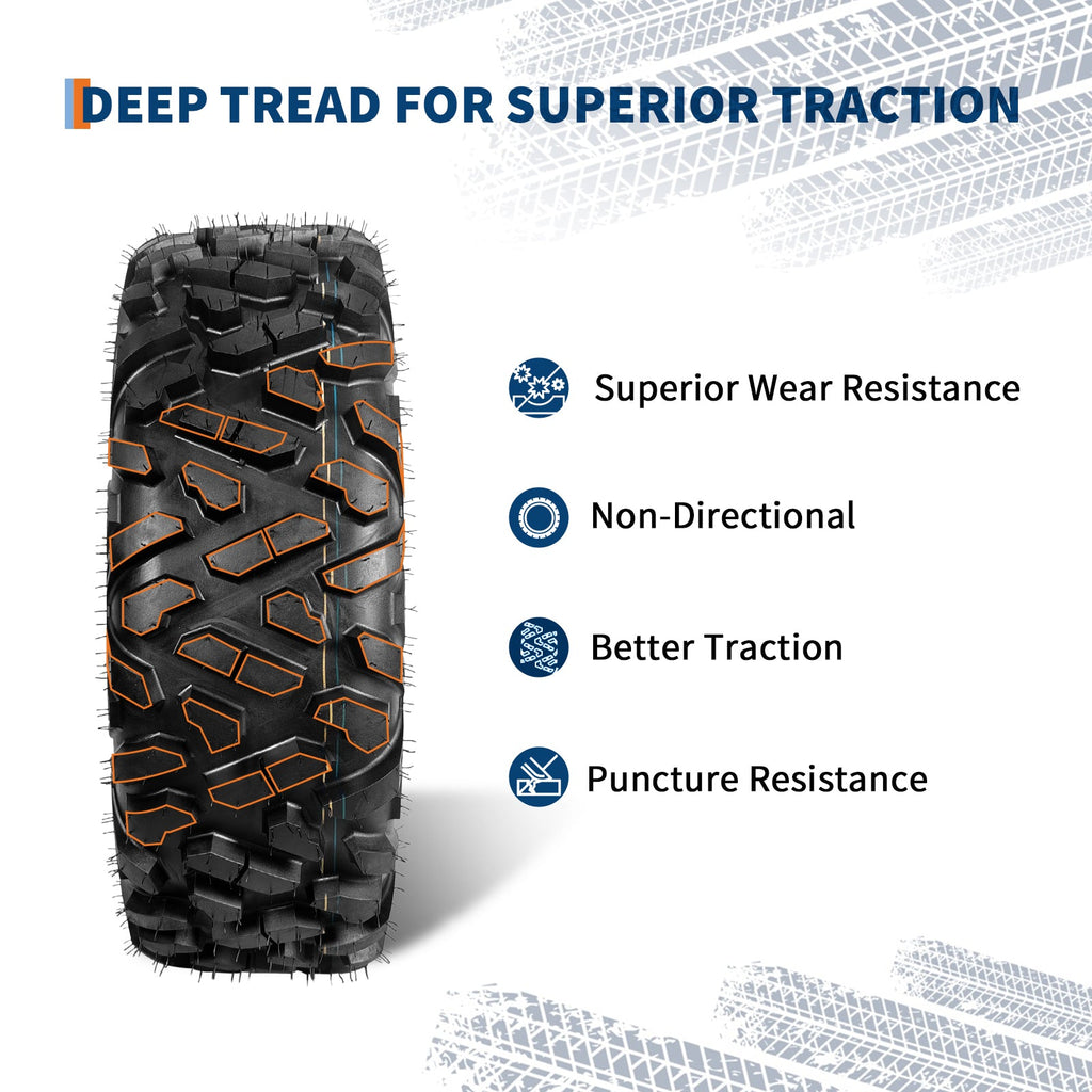 Garvee ATV Tires 29x9-14 6PR Tubeless All Terrain Tires for Trail Desert Mud Dirt Sand, Durable Flexible Sidewalls, Deep Tread Pattern