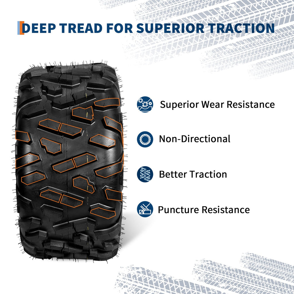 Garvee ATV Tires 2 Pack 26x11-14 All Terrain Tubeless 6PR for Trail Desert Mud Dirt Sand