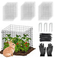 Garvee 18-Pack Heavy Duty Plant Covers with Stakes, Plastic-Coated Steel Garden Fencing