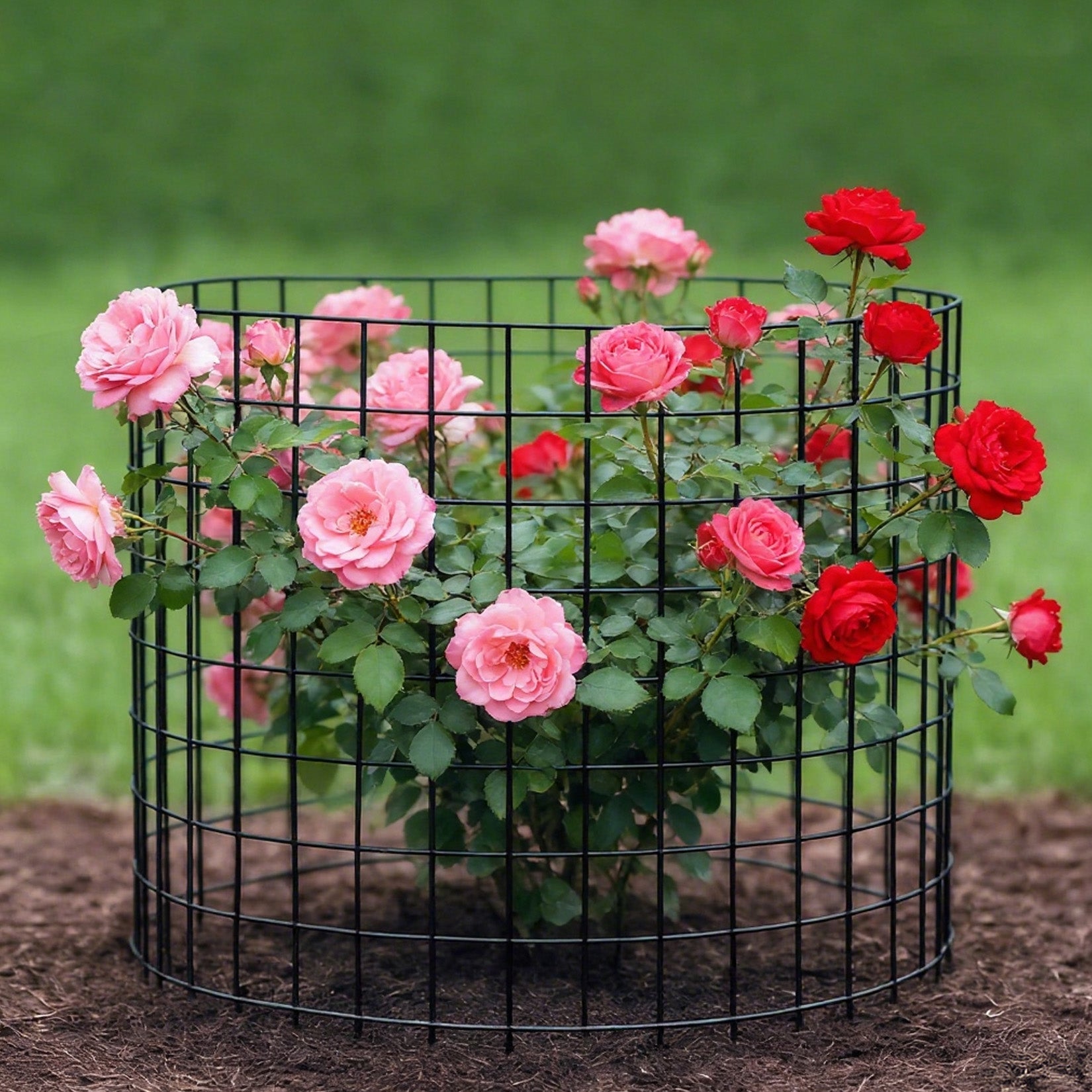 Garvee 18-Pack Heavy Duty Plant Covers with Stakes, Plastic-Coated Steel Garden Fencing